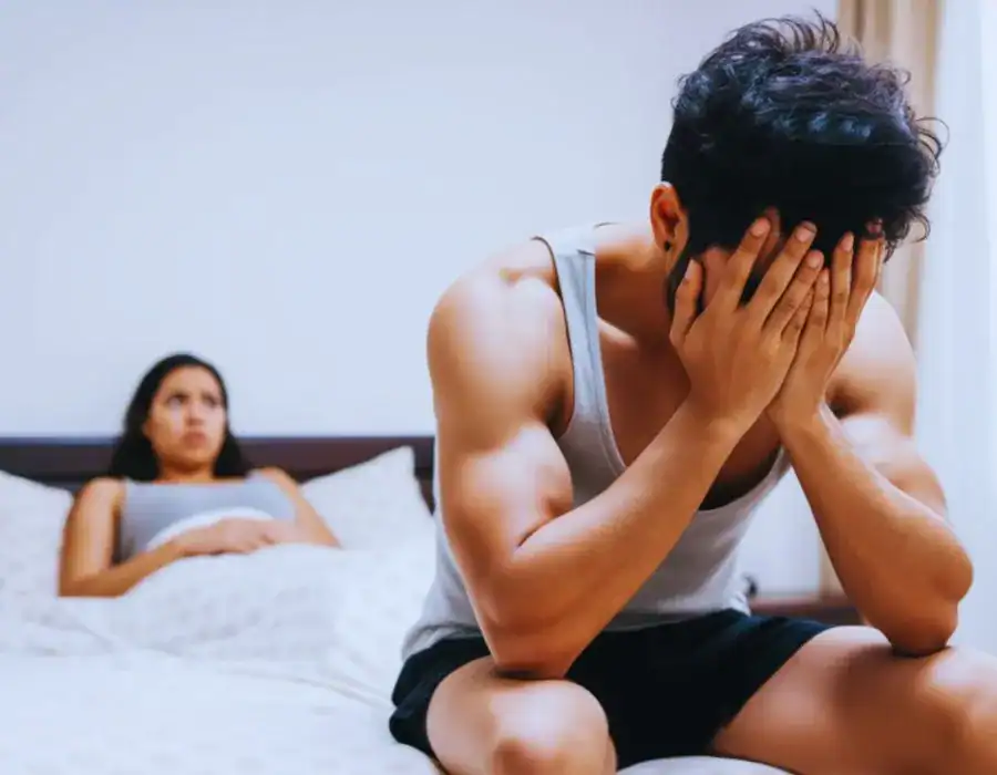 Image of upset man in need of erectile dysfunction treatment Potters Bar